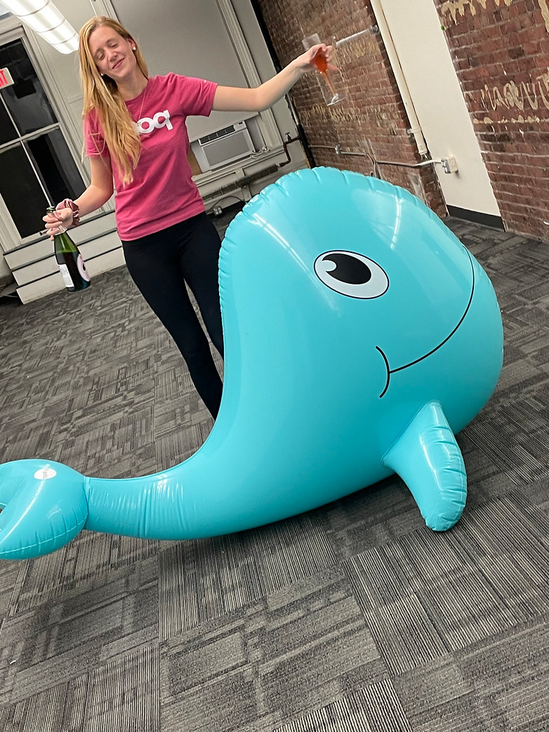 Kendall with whale